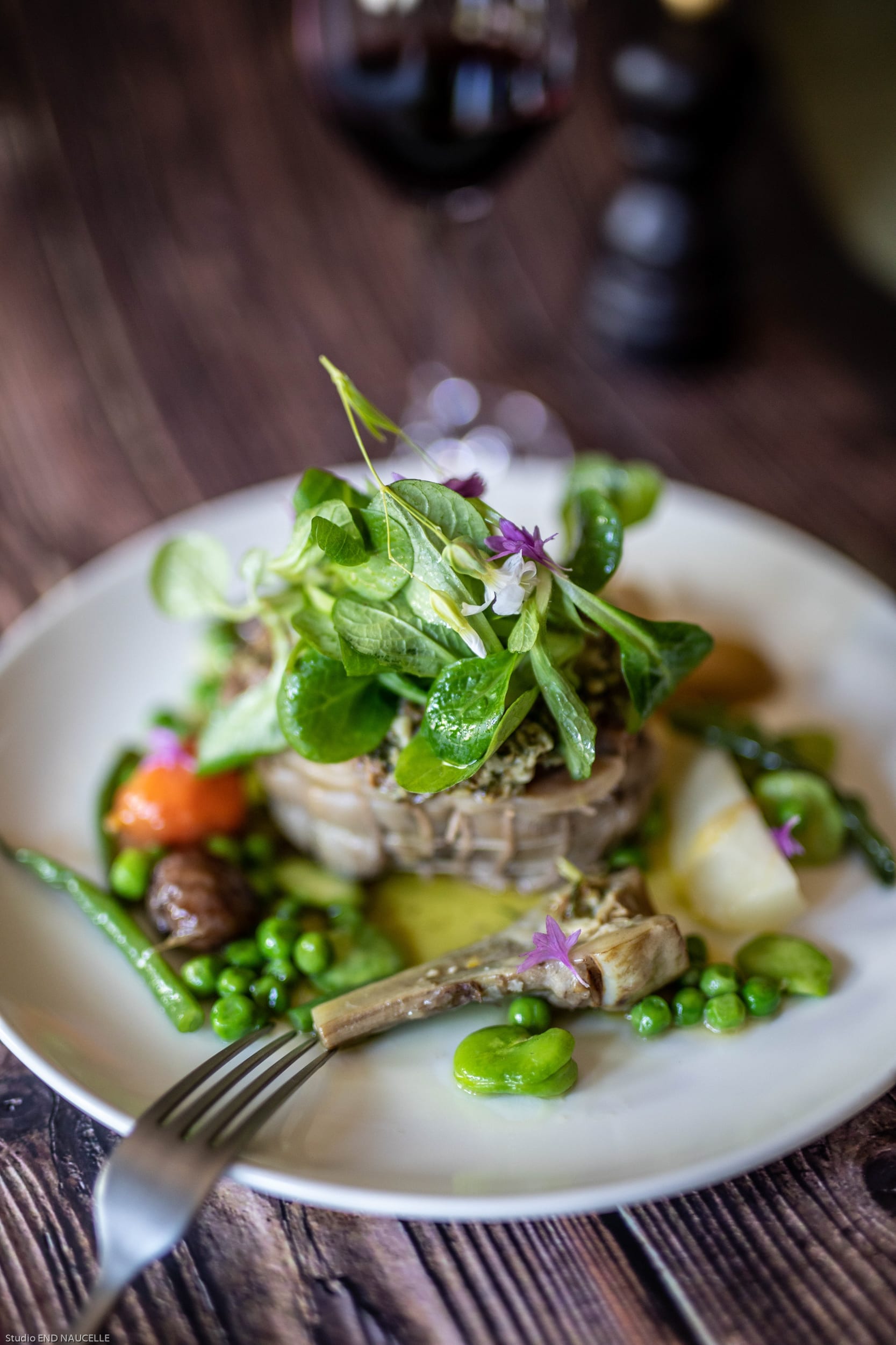 Zoom sur l'un des plats de la brasserie Zoom sur l'un des plats de la Table de Romane